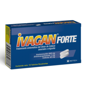 IVAGAN FORTE 650MG X 10 TAB (ACETAMINOFEN/CAFEINA/DIHIDROERGOTAMINA)(BIOTECH)