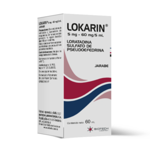 # LOKARIN JBE 5MG/60MG X 60ML (LORATADINA-PSEUDOFEDRINA) (JARABES) BIOTECH