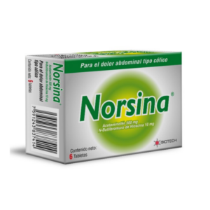 NORSINA 500 MG/10 MG X 6 TAB (ACETAMINOFEN/HIOSCINA) (BIOTECH)