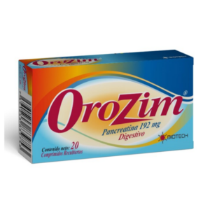 OROZIM 192MG X 20 COMP (PANCREATINA) (BIOTECH) (STAMYL) (TABLETAS)