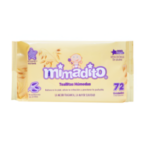 TOALLAS HUMEDAS DE AVENA X 72 UNID (MIMADITO)