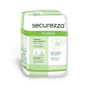 PAÑAL ADULTO SECUREZZA CLASSIC TALLA L/G X 6 UND (PHARSANA)
