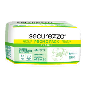 PAÑAL ADULTO SECUREZZA CLASSIC TALLA M X 20 UND (PHARSANA)