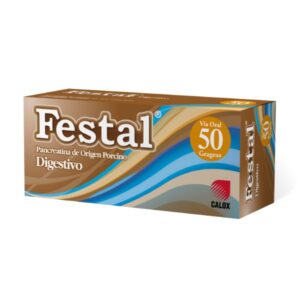 FESTAL X 50 GRAGEAS (PANCREATINA)(CALOX)(TABLETAS)
