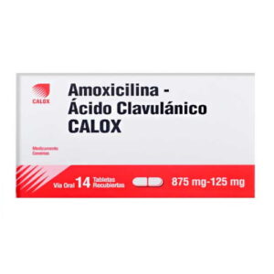 AMOXICILINA + AC CLAVULANICO 875MG/125MG X 14 TAB (CALOX)(TABLETAS)