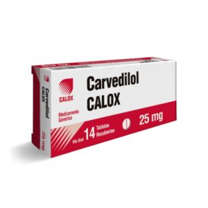 CARVEDILOL 25MG X 14 TAB (CALOX)(TABLETAS)