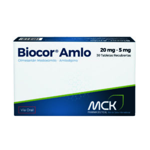 BIOCOR AMLO 20MG/5MG X 30 TAB (OLMESARTAN+AMLODIPINA)(MCK)(TABLETAS)
