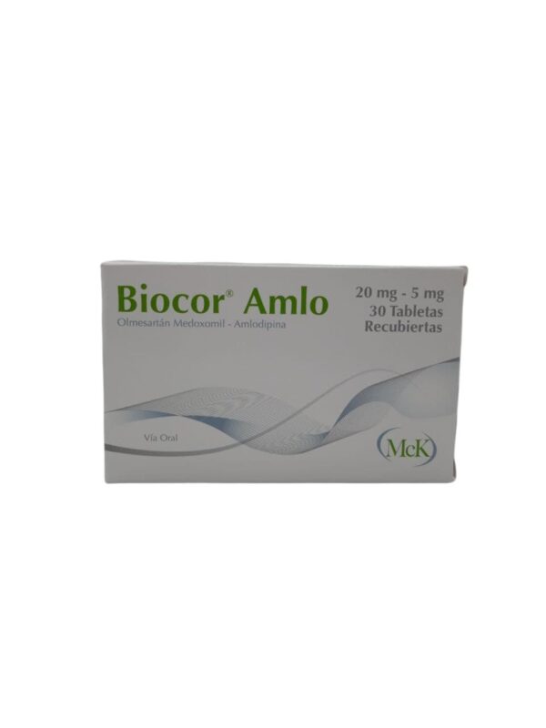 BIOCOR AMLO 20MG/5MG X 30 TAB (OLMESARTAN+AMLODIPINA)(MCK)(TABLETAS)
