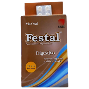 FESTAL X 4 GRAGEAS (PANCREATINA)(CALOX)(TABLETAS)