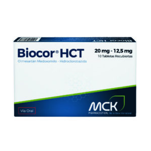 BIOCOR HCT 20MG/12,5MG X 10 TAB (OLMESARTAN +HCT)(MCK)(TABLETAS)