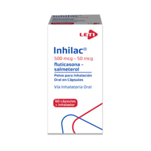 INHILAC 500 MCG – 50 X 60 CAP + INHALADOR (FLUTICASONA/SALMEROL)(LETI)