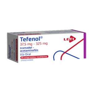 TEFENOL 37,5MG -325MG X 20 COMP (TRAMADOL-ACETAMINOFEN)(LETI)(PSICOTROPICOS)