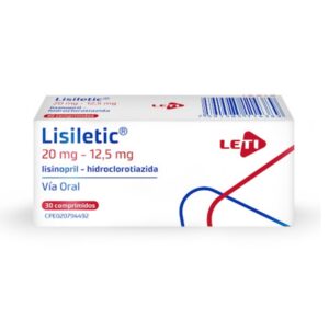 LISILETIC 20MG/12,5 MG X 30 COMP (LISINOPRIL/HIDROCLOROTIAZIDA) (LETI) (TABLETAS