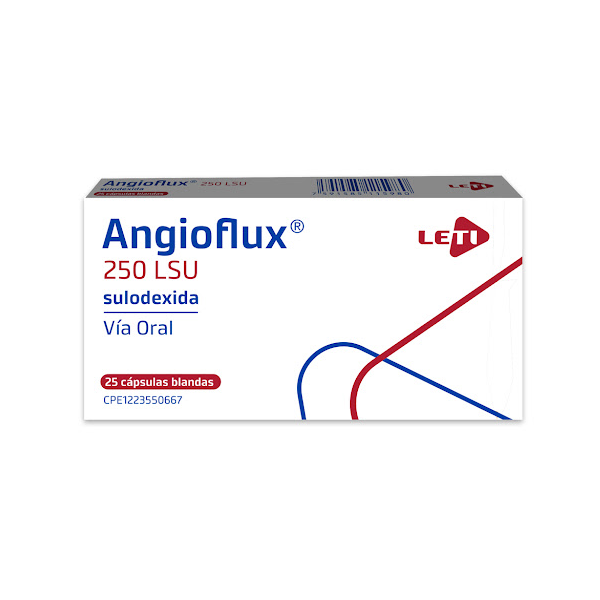 * ANGIOFLUX 250 LSU X 25 CAP (SULODEXIDA) LETI