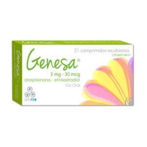 GENESA 3MG/30MCG X 21 TAB (DROSPIRENONA-ETINILESTRADIOL) (LETI) (TABLETAS)