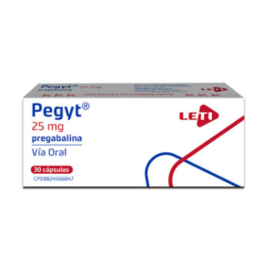 PEGYT 25 MG X 30 CAP (PREGABALINA)(LETI)