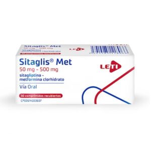 SITAGLIS MET 50MG/1000MG X 28 COMP (METFORMINA/SITAGLIPTINA) (LETI) (TABLETAS)