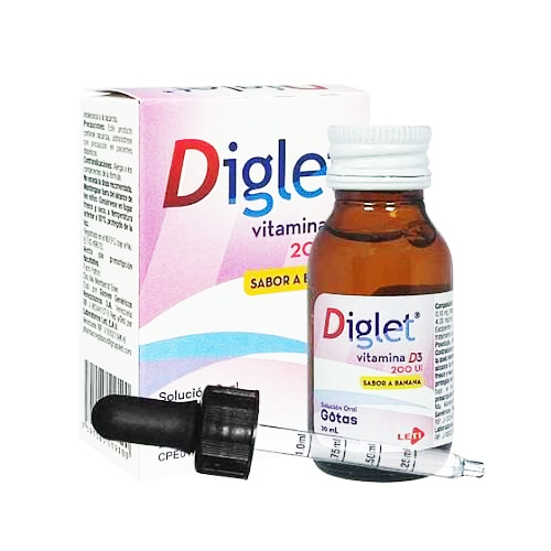 DIGLET 200UI X 20ML GOTAS PED SABOR BANANA (VITAMINA D3) LETI