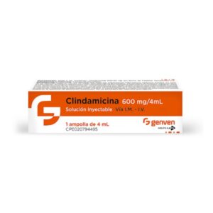 CLINDAMICINA 600MG/4ML AMP I.M/I.V (GENVEN) (AMPOLLAS)