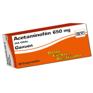 ACETAMINOFEN 650MG X 30 TAB (GENVEN)(TABLETAS)