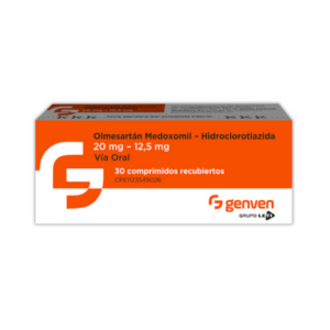 OLMESARTAN + HIDROCLOROTIAZIDA 20 MG-12.5MG X 30 TAB (GENVEN)