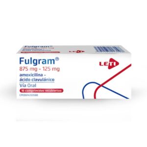 FULGRAM 875MG/125MG X 16 COMP (AMOXICILINA+AC.CLAVULANICO)(LETI)(TABLETAS)