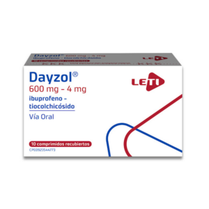 DAYZOL 600MG-4MG X 10 COMP (IBUPROFENO-TIOCOLCHICOSIDO)(LETI)(TABLETAS)