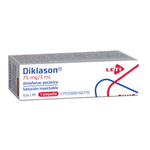 DIKLASON 75 MG/3 ML X 1 AMP (DICLOFENAC POTASICO) (LETI)