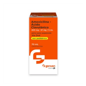 AMOXICILINA +ACIDO CLAVULANICO 400MG/5ML X 70 ML SUSP (GENVEN)
