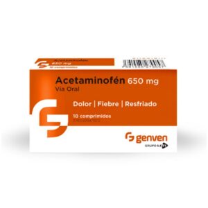 ACETAMINOFEN 650MG X 10 COMP (GENVEN)(TABLETAS)