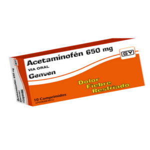 ACETAMINOFEN 650MG X 10 COMP (GENVEN)(TABLETAS)
