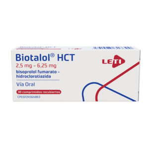 BIOTALOL HCT 2,5MG-6.25MG X 30 TAB (BISOPROLOL-HIDROCLOROTIAZIDA) (LETI)