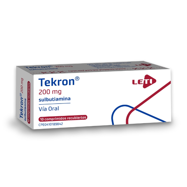 TEKRON 200MG X 10 COMP (SULBUTIAMINA) (LETI) (TABLETAS)