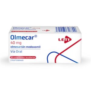 OLMECAR 40MG X 30 COMP (OLMESARTAN) (LETI) (TABLETAS)