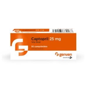 CAPTOPRIL 25MG X 30 TAB (GENVEN)(TABLETAS)