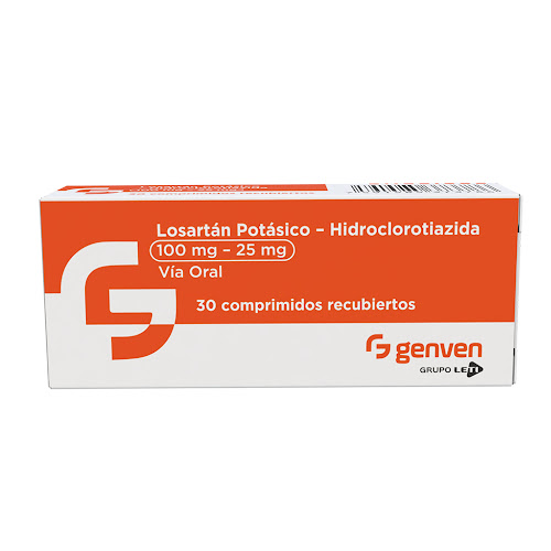 LOSARTAN POTASICO/HIDROCLOTIAZIDA 100MG-25MG X 30 TAB (GENVEN)