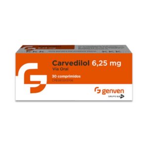 CARVEDILOL 6,25MG X 30 TAB (GENVEN)(TABLETAS)