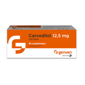 CARVEDILOL 12,5MG x 30 COMP (GENVEN)(TABLETAS)