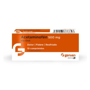 ACETAMINOFEN 500MG X 10 COMP (GENVEN)(TABLETAS)