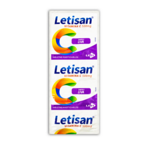 LETISAN 500MG X 10 TAB MASTICABLES SABOR UVA (VITAMINA C) (LETI)