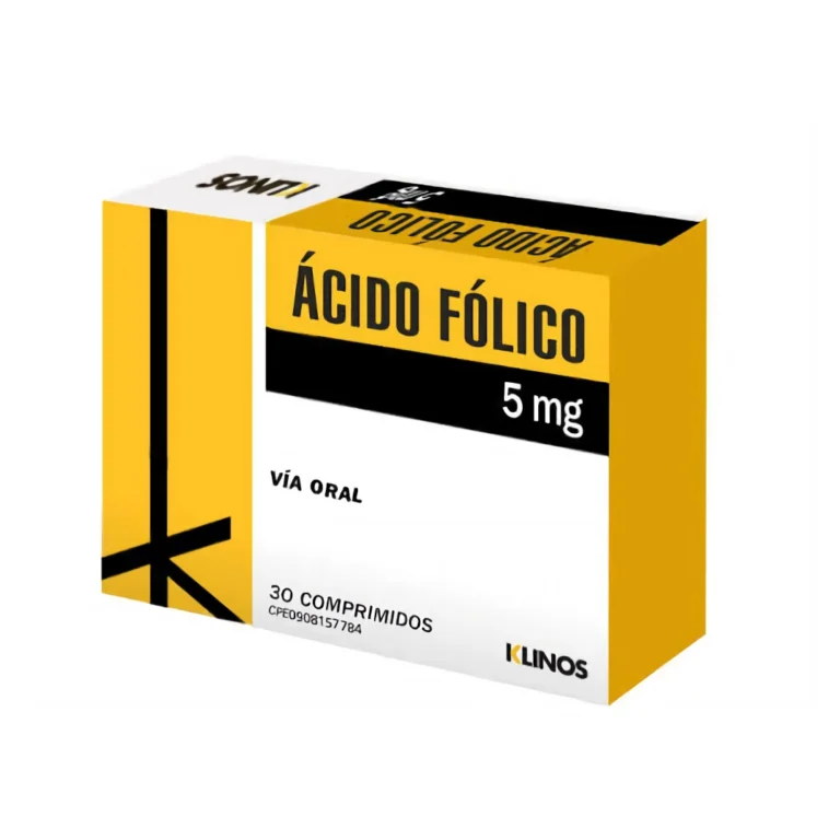 * ACIDO FOLICO 5MG X 30 COMP (TABLETAS) (KLINOS)