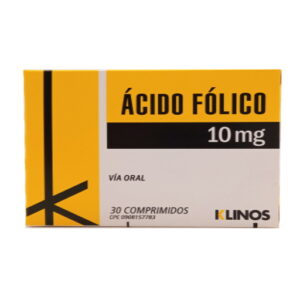 ACIDO FOLICO 10MG X 30 COMP (TABLETAS) (KLINOS)