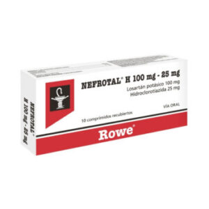 NEFROTAL H 100MG-25MG X 10 COMP (LOSARTAN POTASICO + HCT) (ROWE)(TABLETAS)