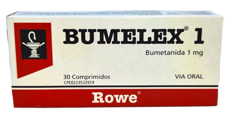 BUMELEX 1MG X 30 COMP (BUMETANIDA) (ROWE) (TABLETAS)
