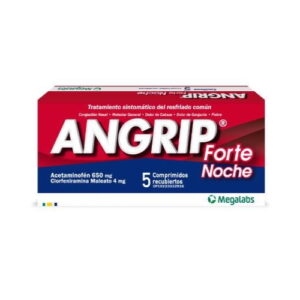 ANGRIP FORTE NOCHE X 5 COMP (ACETAMINOFEN/CLORFENIRAMINA)(TABLETAS) (MEGALABS)