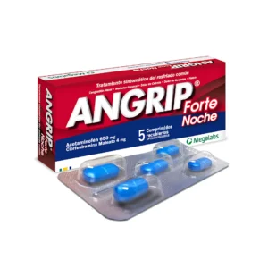 ANGRIP FORTE NOCHE X 5 COMP (ACETAMINOFEN/CLORFENIRAMINA) (MEGALABS)