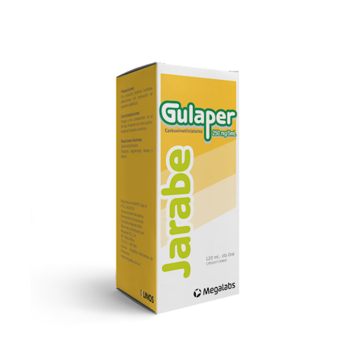 GULAPER 250MG/5ML X 200ML (CARBOXIMETILCISTEINA)(MEGALABS)