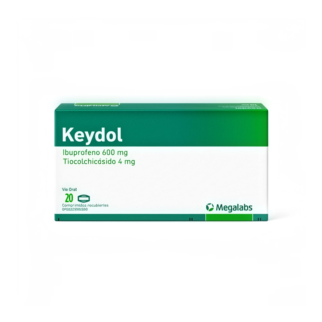KEYDOL 600 MG /4 MG X 20 TAB (IBUPROFENO TIOCOLCHICOSIDO) (MEGALABS)