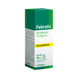 * FEBRATIC 15MG GTAS PED X 15ML (DICLOFENAC POTASICO) (GOTAS) (MEGALABS)