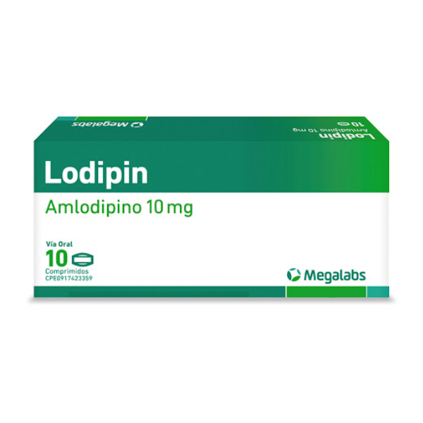 LODIPIN 10MG X 10 COMP (AMLODIPINA) (TABLETAS) (MEGALABS)